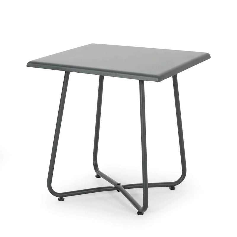 Table d'appoint d'extérieur moderne Alder 18 avec pieds en acier de Christopher Knight Home