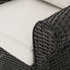 Fauteuil à bascule pivotant en osier rembourré Amaya par Christopher Knight Home