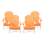 Fauteuils Adirondack d'extérieur en bois d'acacia Malibu (lot de 4) par Christopher Knight Home - 35,75 l x 29,50 L x 34,25 H