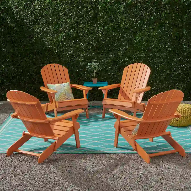 Malibu Outdoor Acacia Wood Adirondack Chair (Set of 4) by Christopher Knight Home - 35.75 W x 29.50 L x 34.25 H