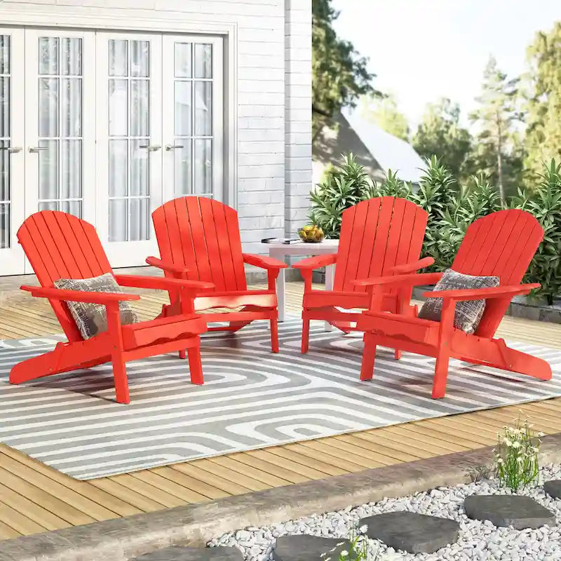 Fauteuils Adirondack d'extérieur en bois d'acacia Malibu (lot de 4) par Christopher Knight Home - 35,75 l x 29,50 L x 34,25 H