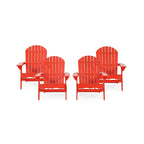 Fauteuils Adirondack d'extérieur en bois d'acacia Malibu (lot de 4) par Christopher Knight Home - 35,75 l x 29,50 L x 34,25 H