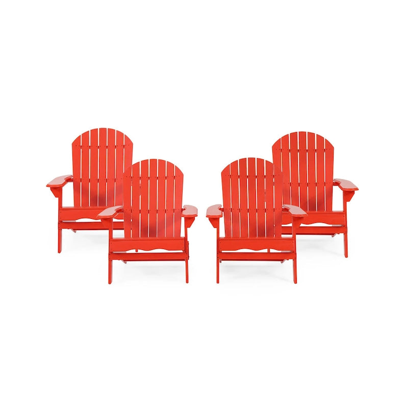 Fauteuils Adirondack d'extérieur en bois d'acacia Malibu (lot de 4) par Christopher Knight Home - 35,75 l x 29,50 L x 34,25 H