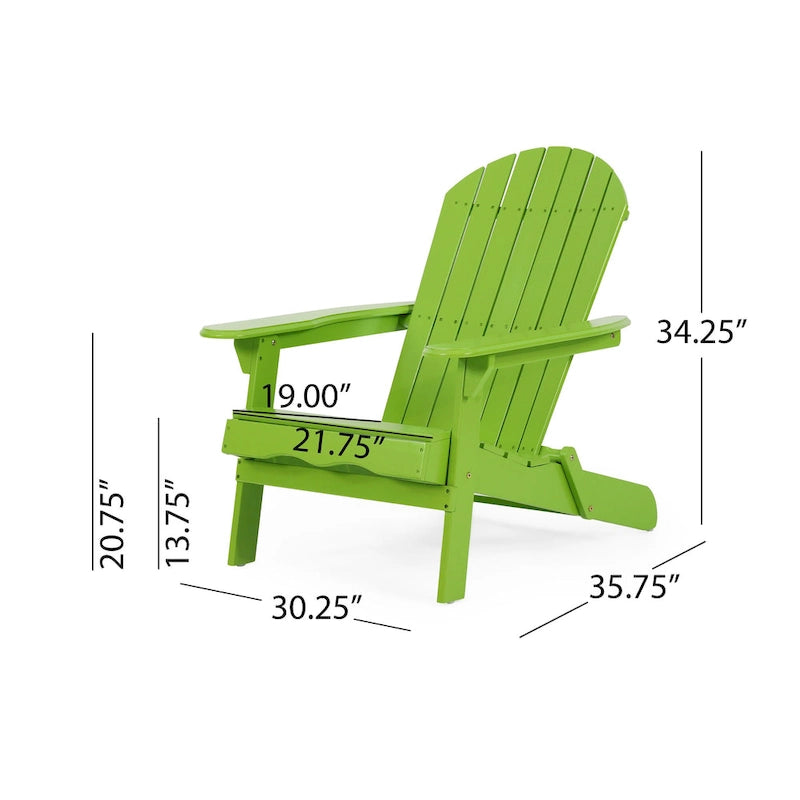 Fauteuils Adirondack d'extérieur en bois d'acacia Malibu (lot de 4) par Christopher Knight Home - 35,75 l x 29,50 L x 34,25 H