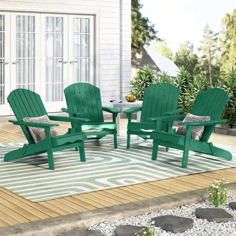 Fauteuils Adirondack d'extérieur en bois d'acacia Malibu (lot de 4) par Christopher Knight Home - 35,75 l x 29,50 L x 34,25 H