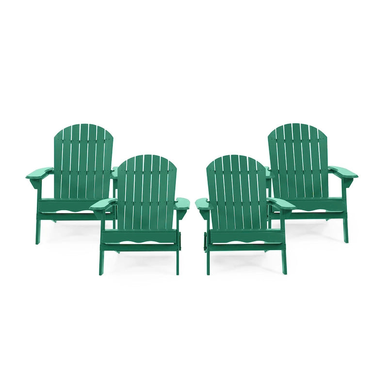 Fauteuils Adirondack d'extérieur en bois d'acacia Malibu (lot de 4) par Christopher Knight Home - 35,75 l x 29,50 L x 34,25 H