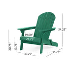 Fauteuils Adirondack d'extérieur en bois d'acacia Malibu (lot de 4) par Christopher Knight Home - 35,75 l x 29,50 L x 34,25 H