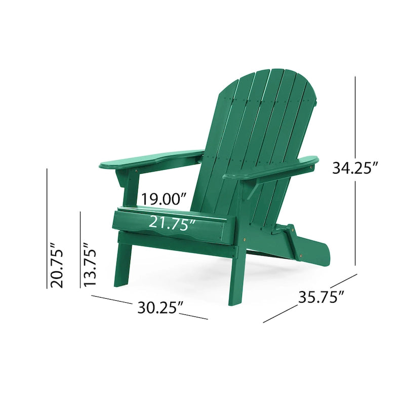 Fauteuils Adirondack d'extérieur en bois d'acacia Malibu (lot de 4) par Christopher Knight Home - 35,75 l x 29,50 L x 34,25 H