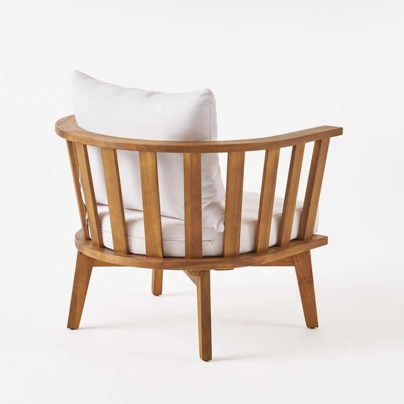 Ensemble de deux fauteuils de jardin et d'une table d'appoint en bois d'acacia Polmer par Christopher Knight Home
