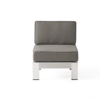 Ensemble sectionnel de canapé en L en aluminium 9 places Cape Coral Outdoor et foyer par Christopher Knight Home