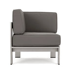 Ensemble sectionnel de canapé en L en aluminium 9 places Cape Coral Outdoor et foyer par Christopher Knight Home