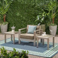 Tables d'appoint extérieures en aluminium Cape Coral (ensemble de 2) par Christopher Knight Home