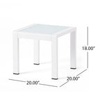 Tables d'appoint extérieures en aluminium Cape Coral (ensemble de 2) par Christopher Knight Home