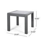 Tables d'appoint extérieures en aluminium Cape Coral (ensemble de 2) par Christopher Knight Home