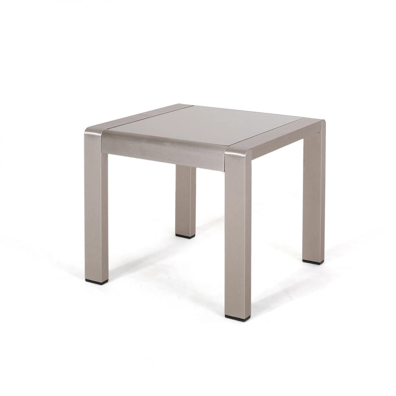 Tables d'appoint extérieures en aluminium Cape Coral (ensemble de 2) par Christopher Knight Home