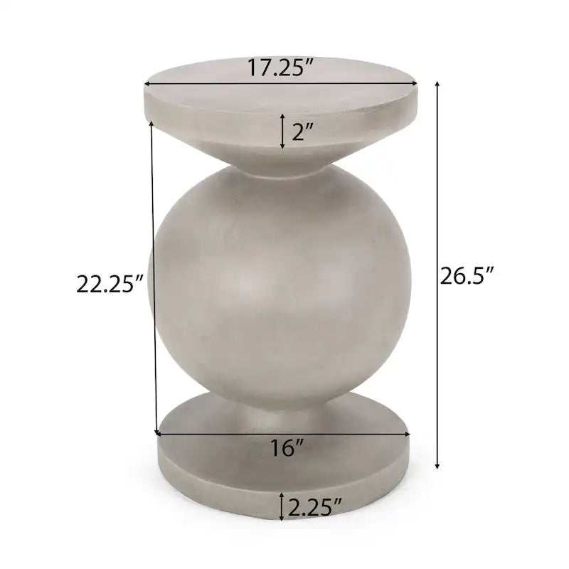 Table d'appoint d'extérieur légère en béton Cayce par Christopher Knight Home