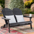 Canapé deux places d'extérieur Adirondack en bois Malibu de Christopher Knight Home - 51,75 L x 35,75 l x 34,25 H