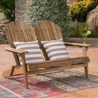 Malibu Outdoor Wood Adirondack Loveseat by Christopher Knight Home - 51.75L x 35.75W x 34.25 H