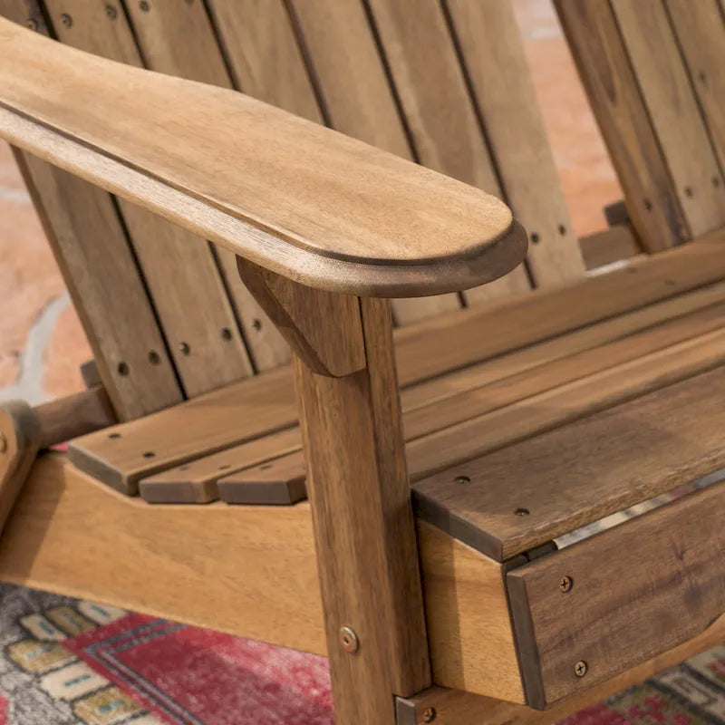 Canapé deux places d'extérieur Adirondack en bois Malibu de Christopher Knight Home - 51,75 L x 35,75 l x 34,25 H