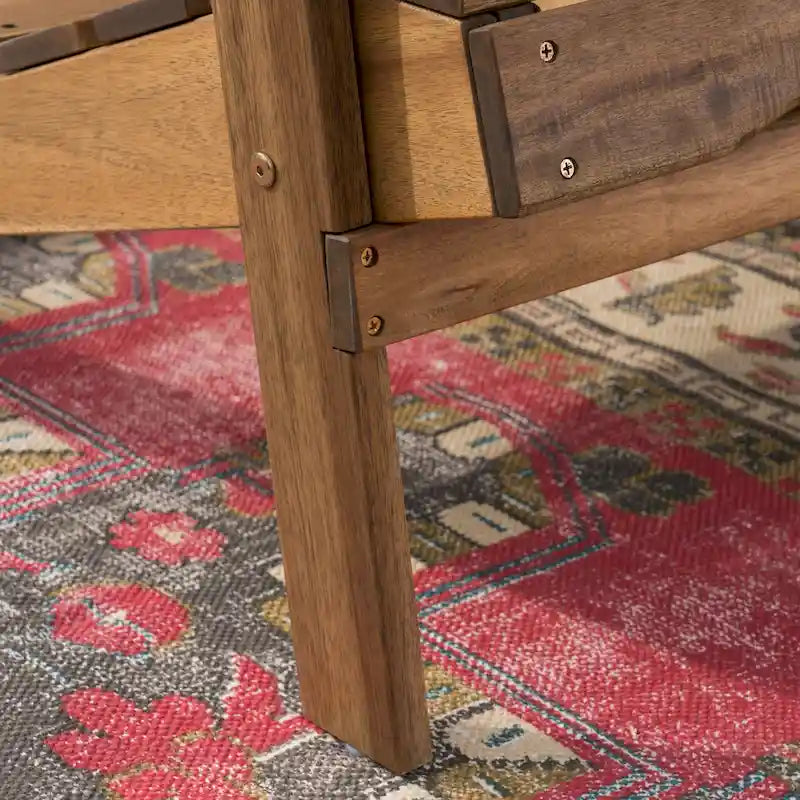 Canapé deux places d'extérieur Adirondack en bois Malibu de Christopher Knight Home - 51,75 L x 35,75 l x 34,25 H