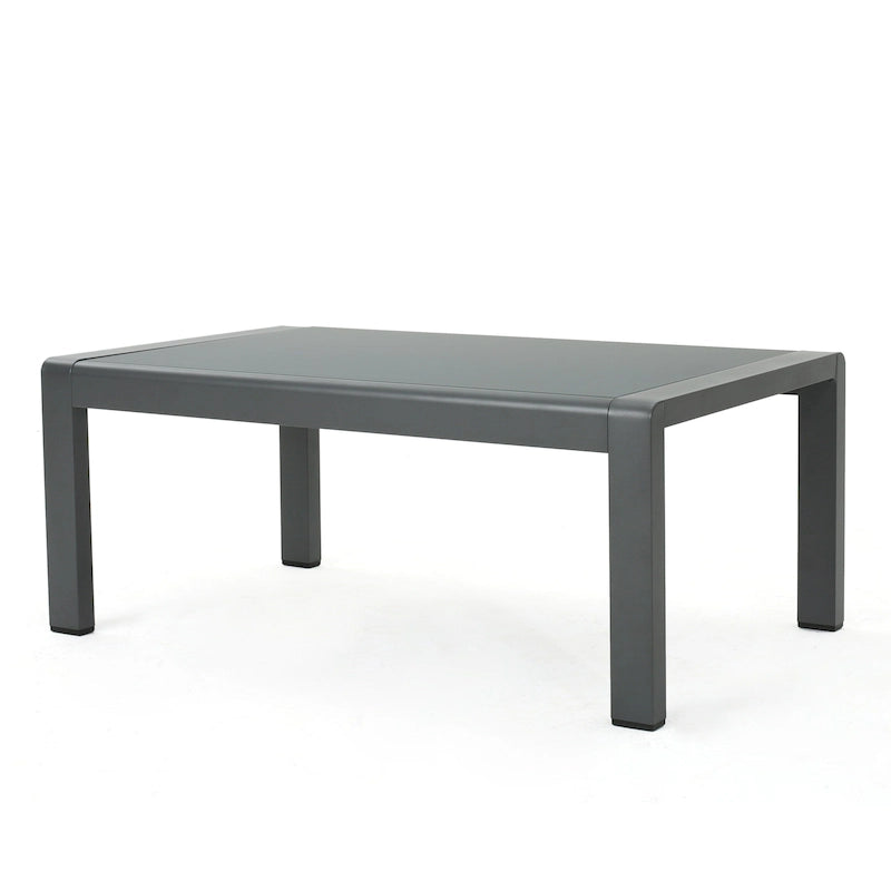 Table basse de jardin rectangulaire en aluminium Cape Coral de Christopher Knight Home