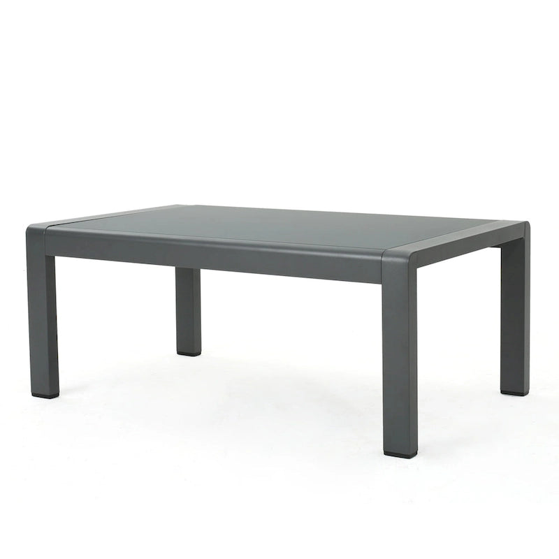 Table basse de jardin rectangulaire en aluminium Cape Coral de Christopher Knight Home