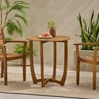 Table d'appoint ronde d'extérieur Coronado en bois d'acacia (table uniquement) par Christopher Knight Home