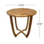 Table d'appoint ronde d'extérieur Coronado en bois d'acacia (table uniquement) par Christopher Knight Home