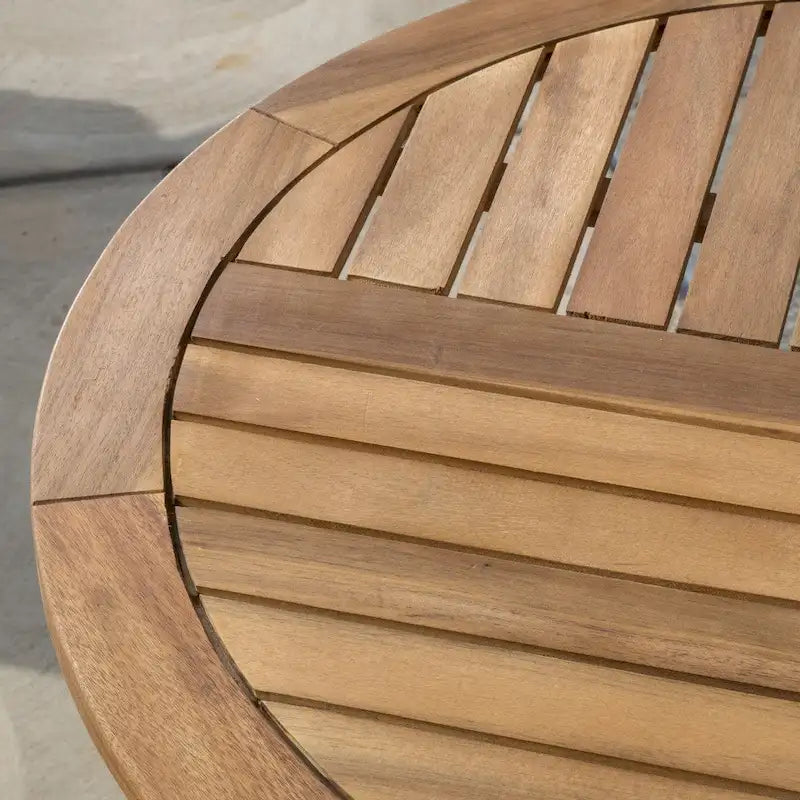 Table d'appoint ronde d'extérieur Coronado en bois d'acacia (table uniquement) par Christopher Knight Home