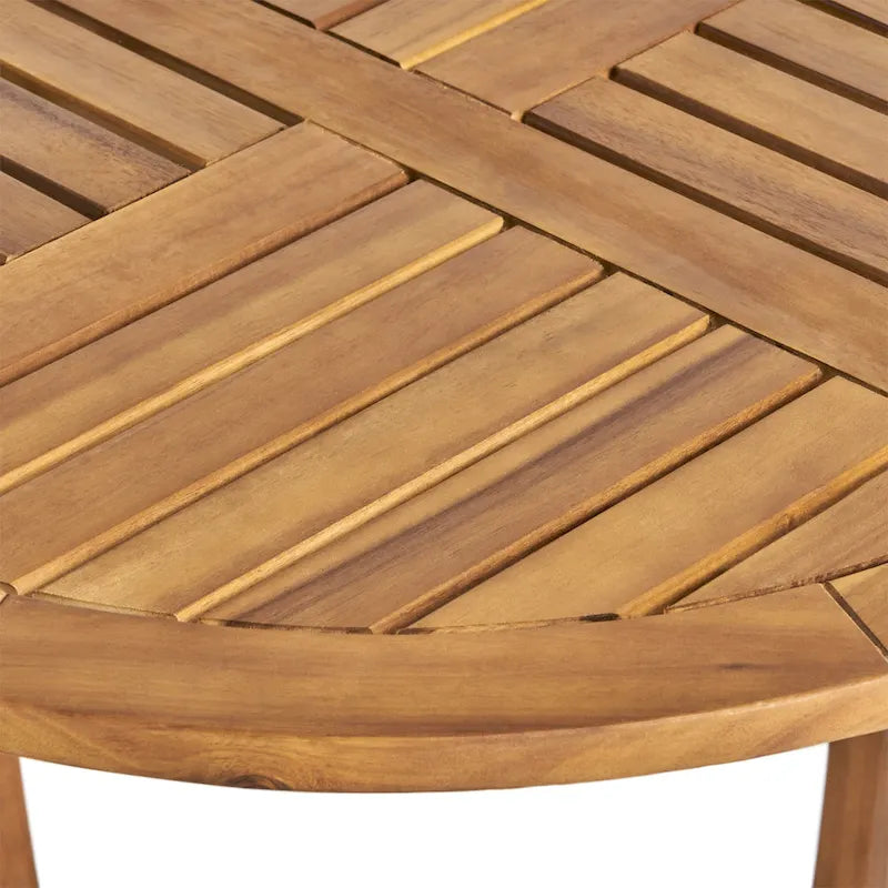Table d'appoint ronde d'extérieur Coronado en bois d'acacia (table uniquement) par Christopher Knight Home