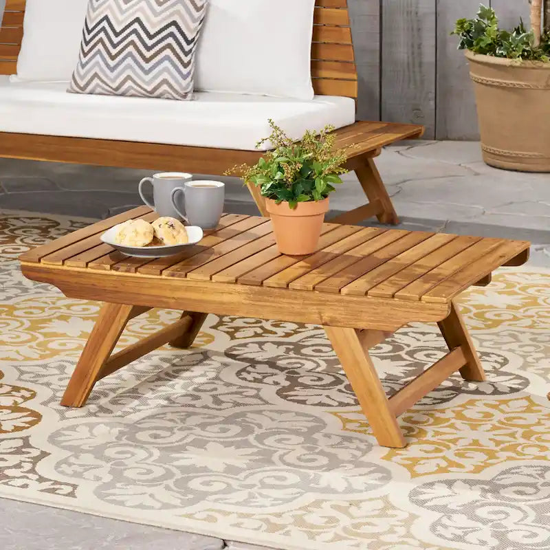 Table basse d'extérieur en bois Sedona de Christopher Knight Home