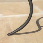 Table d'appoint Han Outdoor ronde en céramique avec piètement en fer par Christopher Knight Home