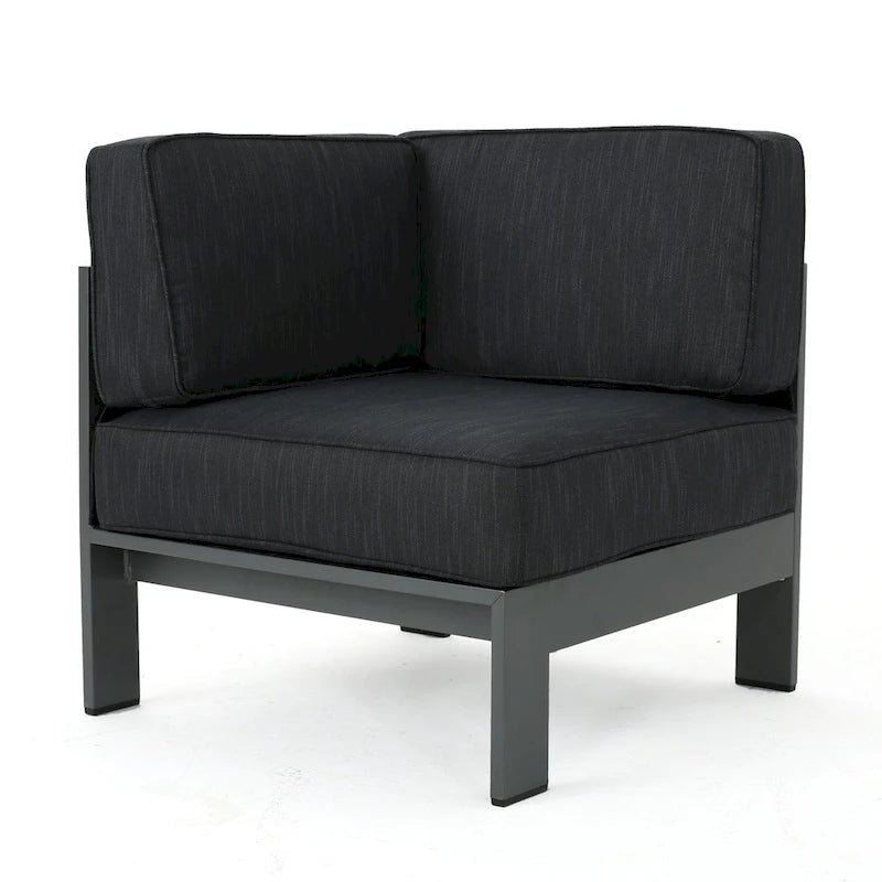 Canapé d'angle extérieur en aluminium Cape Coral de Christopher Knight Home