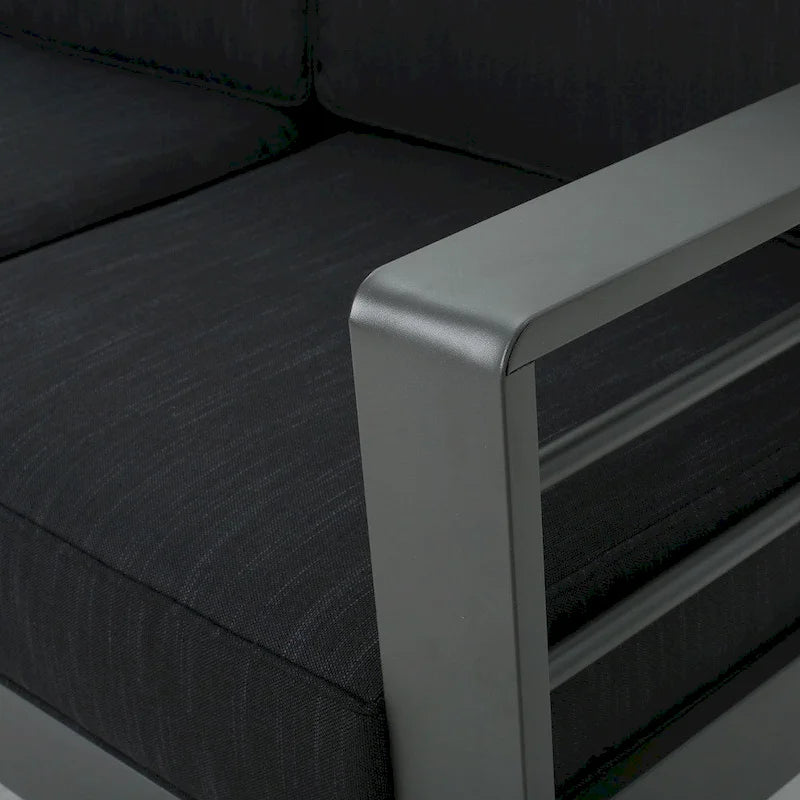 Canapé d'angle extérieur en aluminium Cape Coral de Christopher Knight Home
