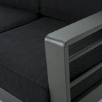 Canapé d'angle extérieur en aluminium Cape Coral de Christopher Knight Home