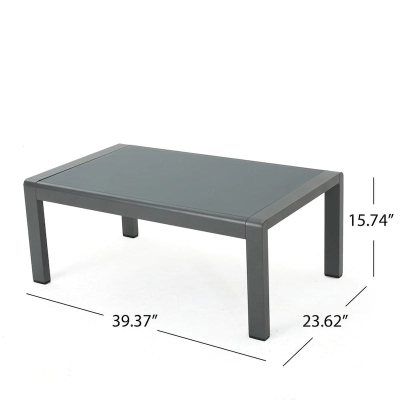 Canapé d'angle extérieur en aluminium Cape Coral de Christopher Knight Home