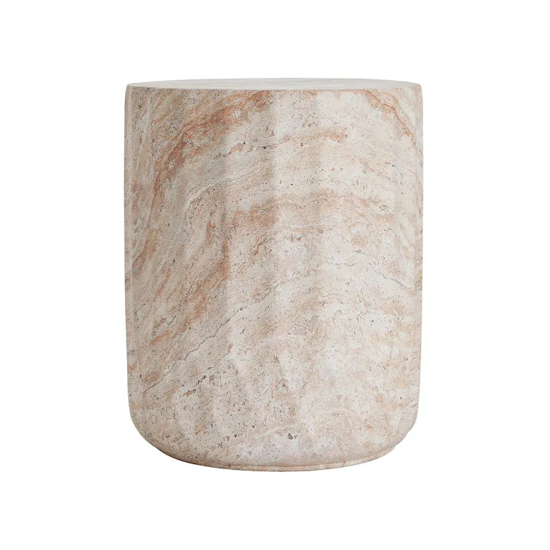 Table d'appoint d'extérieur légère en béton Alcona par Christopher Knight Home