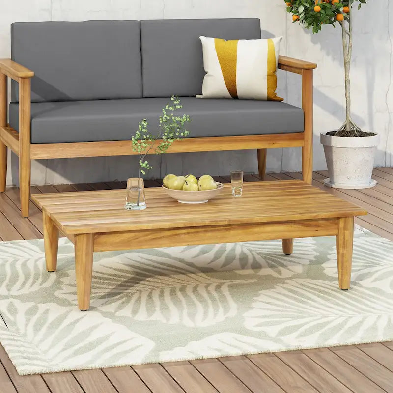 Magnolia Outdoor Acacia Wood Coffee Table by Christopher Knight Home - 39.50 W x 24.25 D x 10.25 H