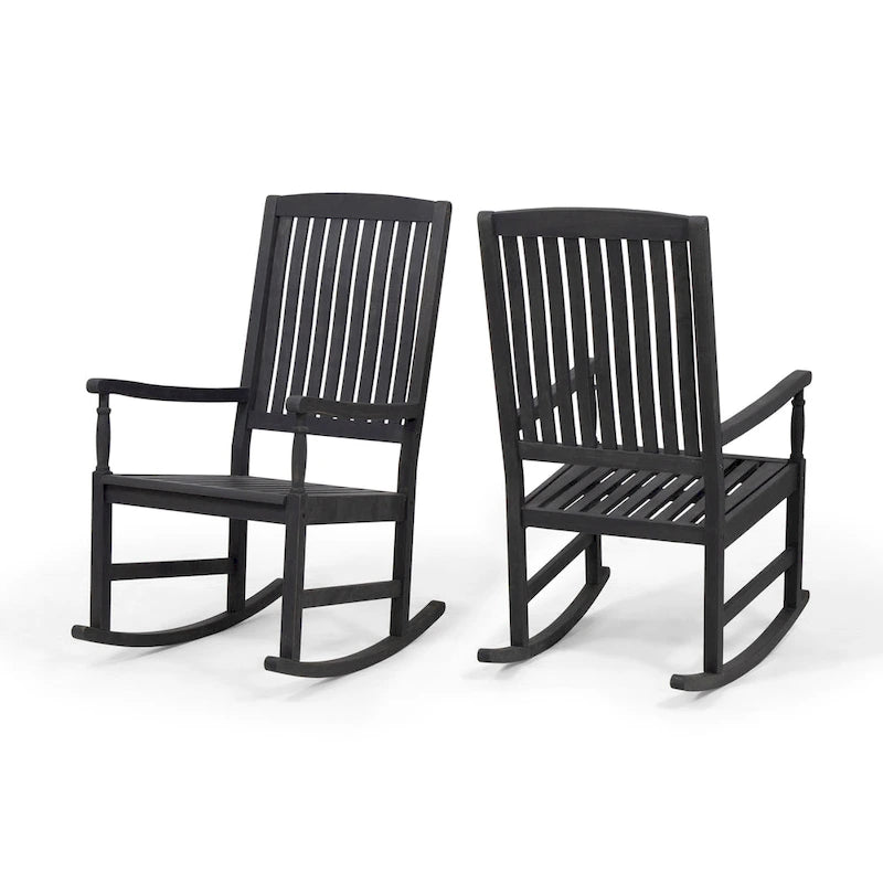 Chaises à bascule en bois d'acacia Arcadia (lot de 2) par Christopher Knight Home