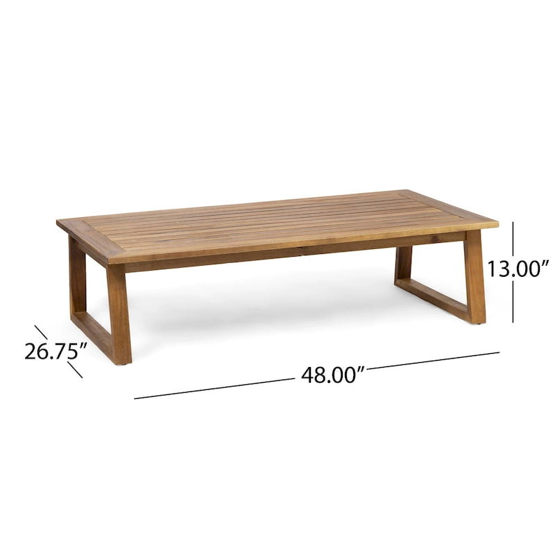 Ensemble de conversation d'extérieur 4 places en bois d'acacia belge par Christopher Knight Home