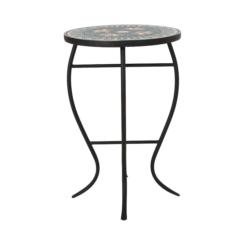 Table d'appoint d'extérieur Bloomfield avec plateau en carreaux par Christopher Knight Home
