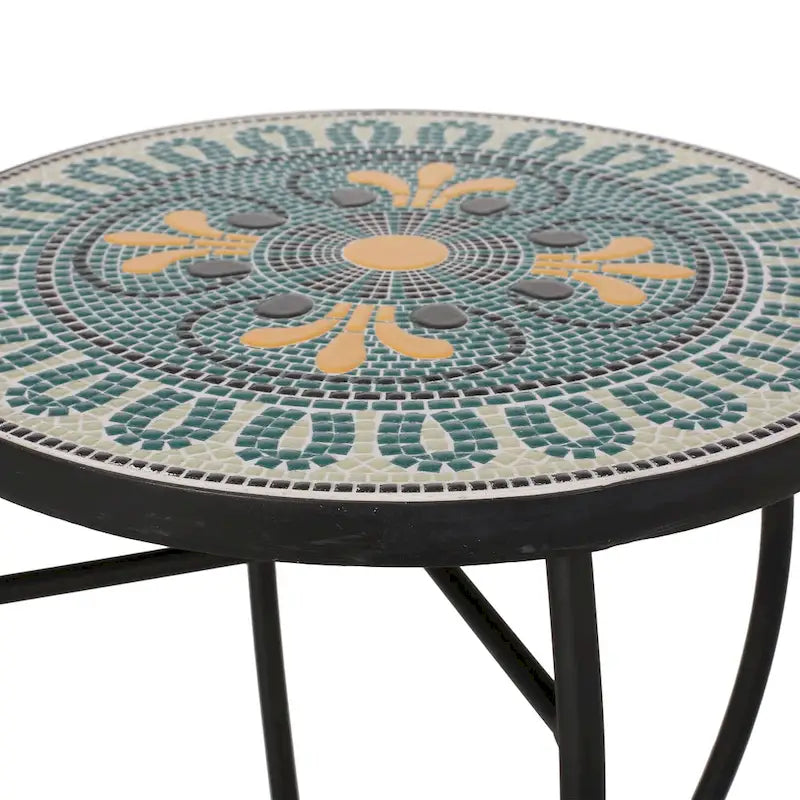 Table d'appoint d'extérieur Bloomfield avec plateau en carreaux par Christopher Knight Home