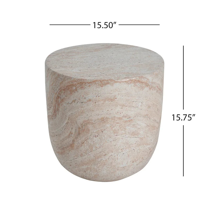 Table d'appoint d'extérieur en béton léger Bianca par Christopher Knight Home