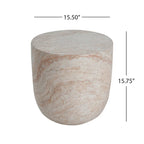 Table d'appoint d'extérieur en béton léger Bianca par Christopher Knight Home