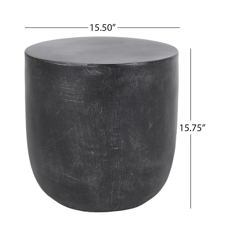 Table d'appoint d'extérieur en béton léger Bianca par Christopher Knight Home