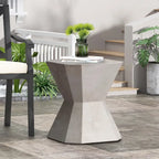 Table d'appoint d'extérieur en béton léger Paquette par Christopher Knight Home