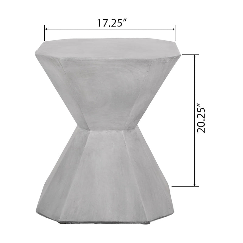 Table d'appoint d'extérieur en béton léger Paquette par Christopher Knight Home