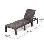 Chaise longue d'extérieur Jamaica avec coussin par Christopher Knight Home