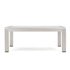 Table basse d'extérieur en aluminium et verre trempé Cape Coral de Christopher Knight Home