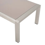 Table basse d'extérieur en aluminium et verre trempé Cape Coral de Christopher Knight Home